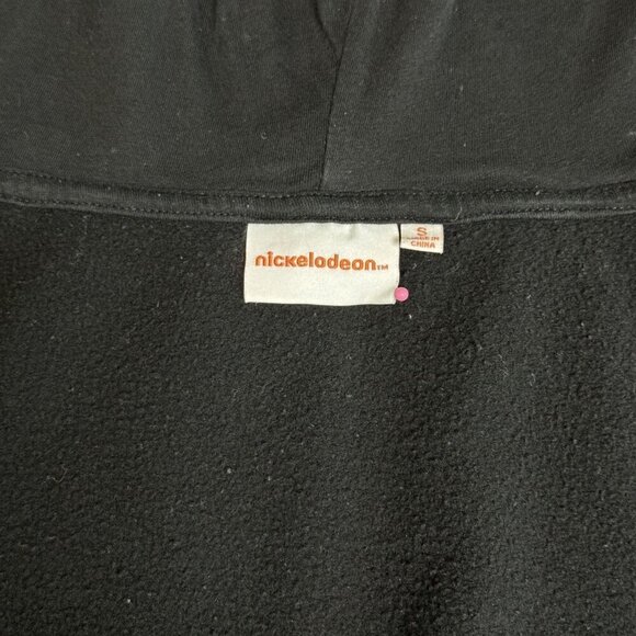 Nickelodeon Logo Retro 90's Style  Black Hoodie Graphic Print Women Size S - Picture 12 of 14